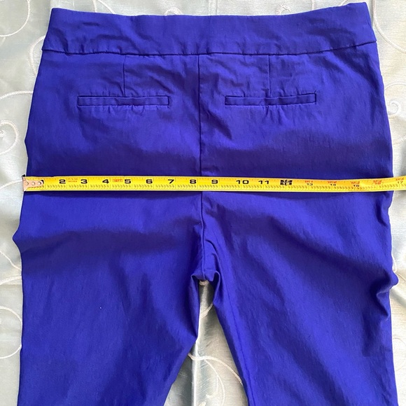 Chico’s crop cobalt blue pull on adorable size 0 pants EUC - Picture 7 of 9
